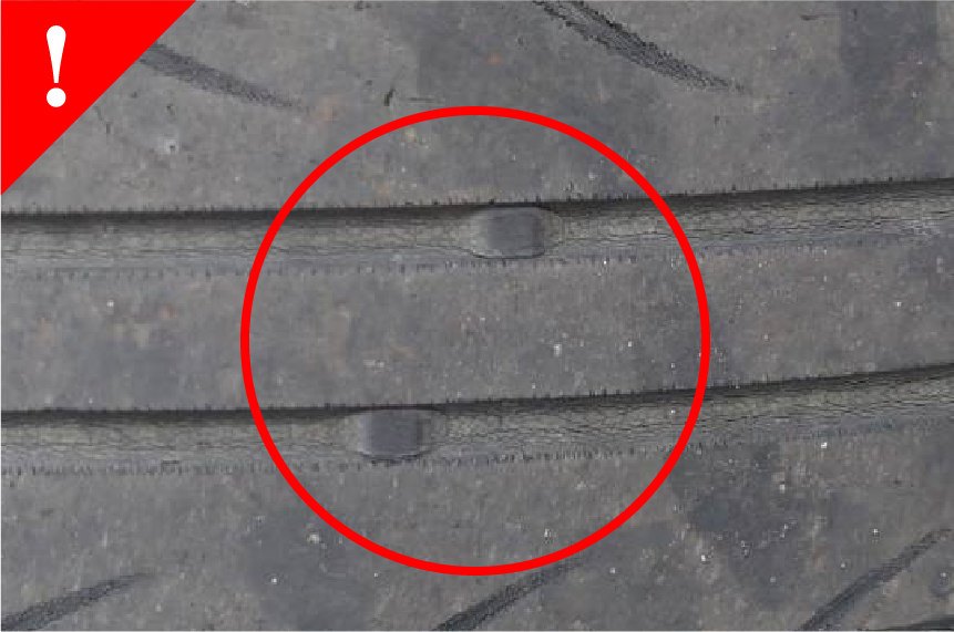 スリップサインが露出した状態の画像