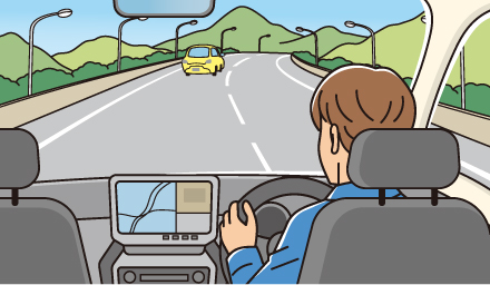 車間距離のイラスト