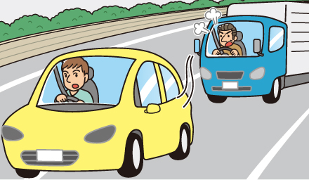 追越車線のイラスト