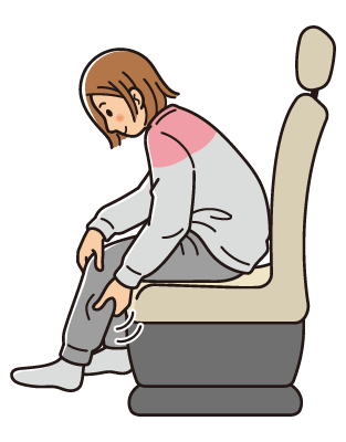 ときどき、ふくらはぎを軽くもむ