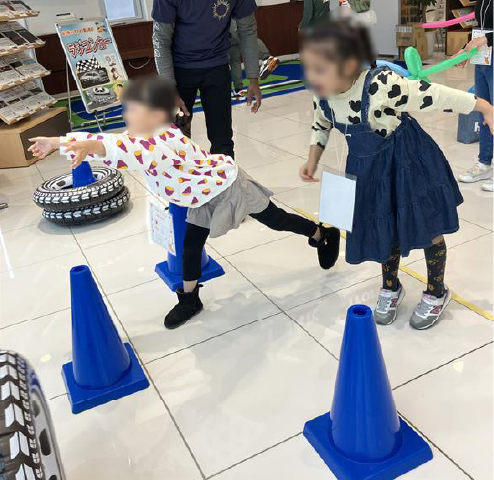 タイヤ輪投げの画像